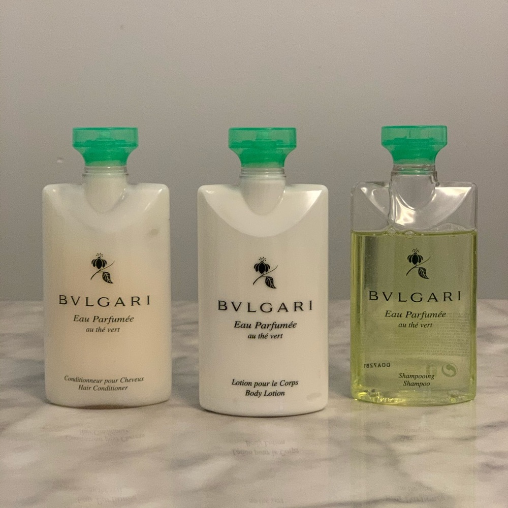 Bvlgari au thé vert shampoo conditioner & lotion
